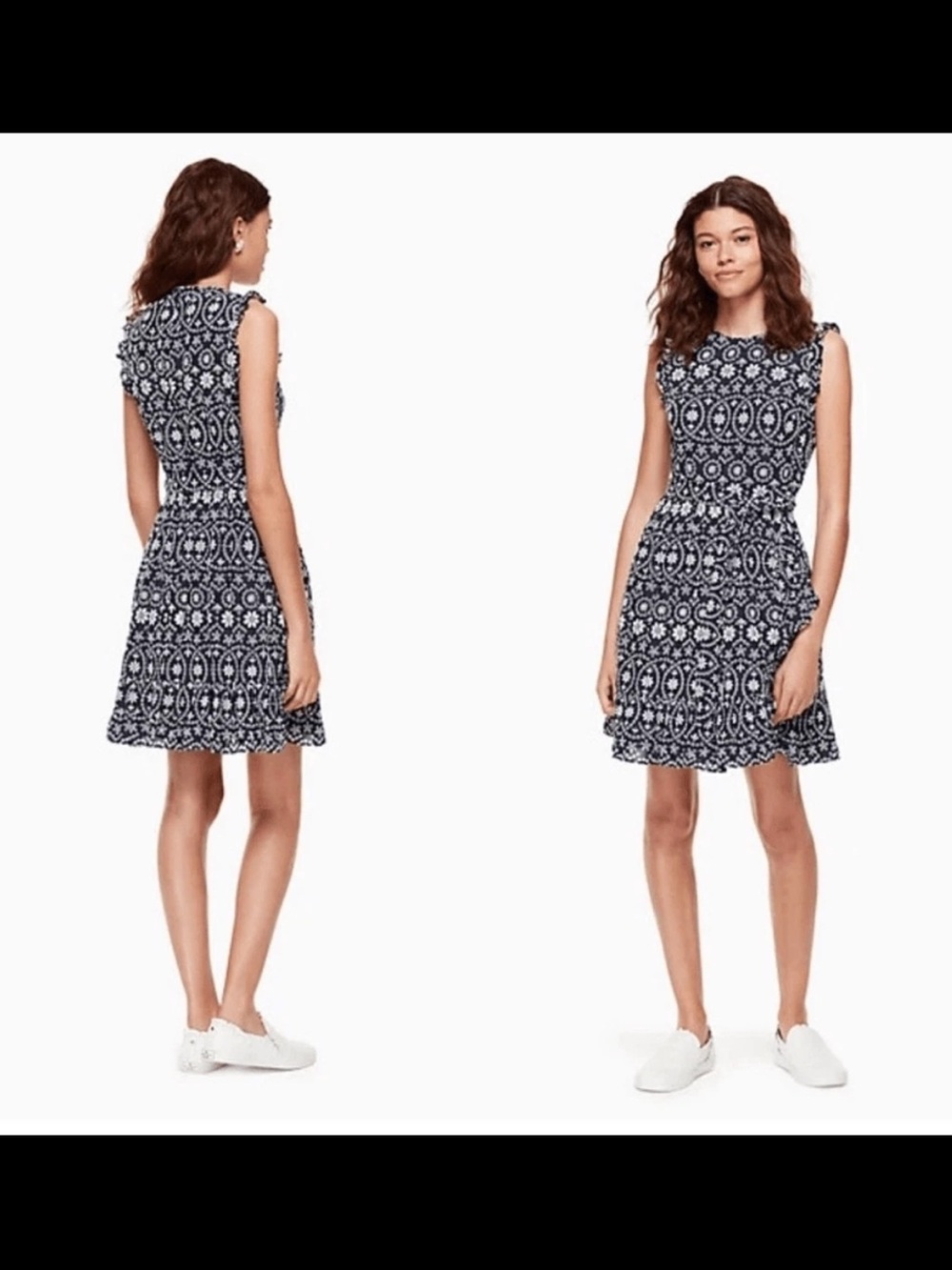 Kate Spade New York sleeveless eyelet wrap dress, “shore thing” size 2 - Picture 2 of 11